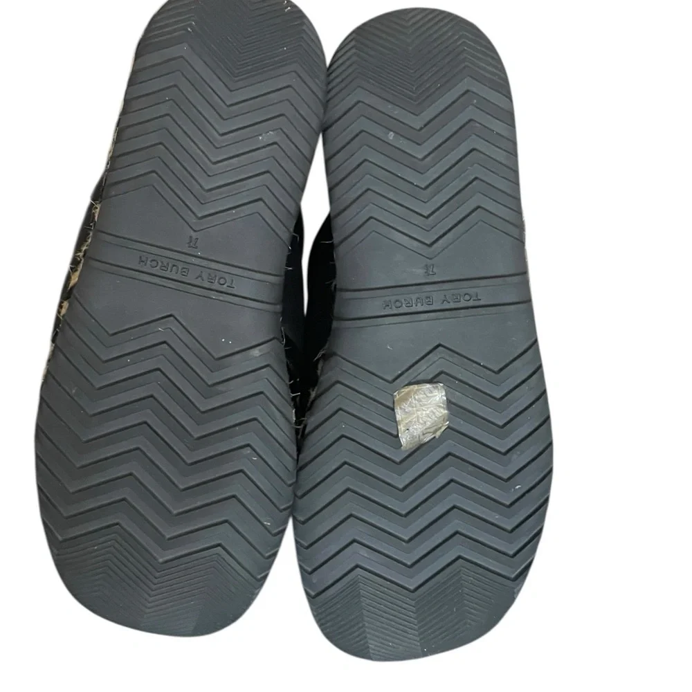 TORY BURCH Leather‎ Espadrille Slide Sandals Size 7.5M